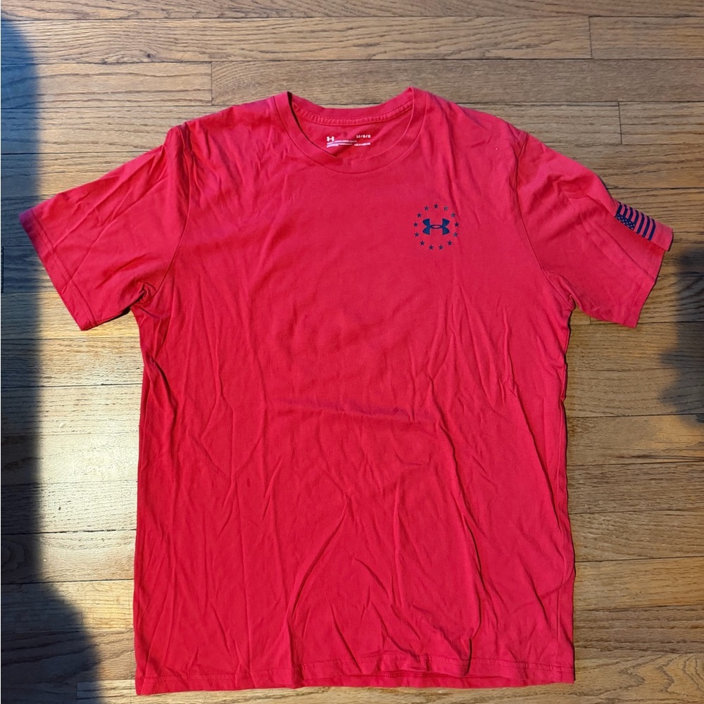 Under Armour Men's Bright Red FREEDOM USA Short Sleeve Tee